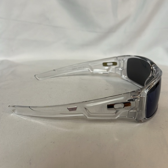 Pre Owned Like New “OAKLEY” CRANKSHAFT Polished Clear Frame Lens Ice Iridium - Picture 3 of 8